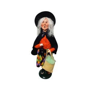 RARE Byers Choice Carolers Potpourri Witch 2020 w/ Bag & Lantern Halloween READ
